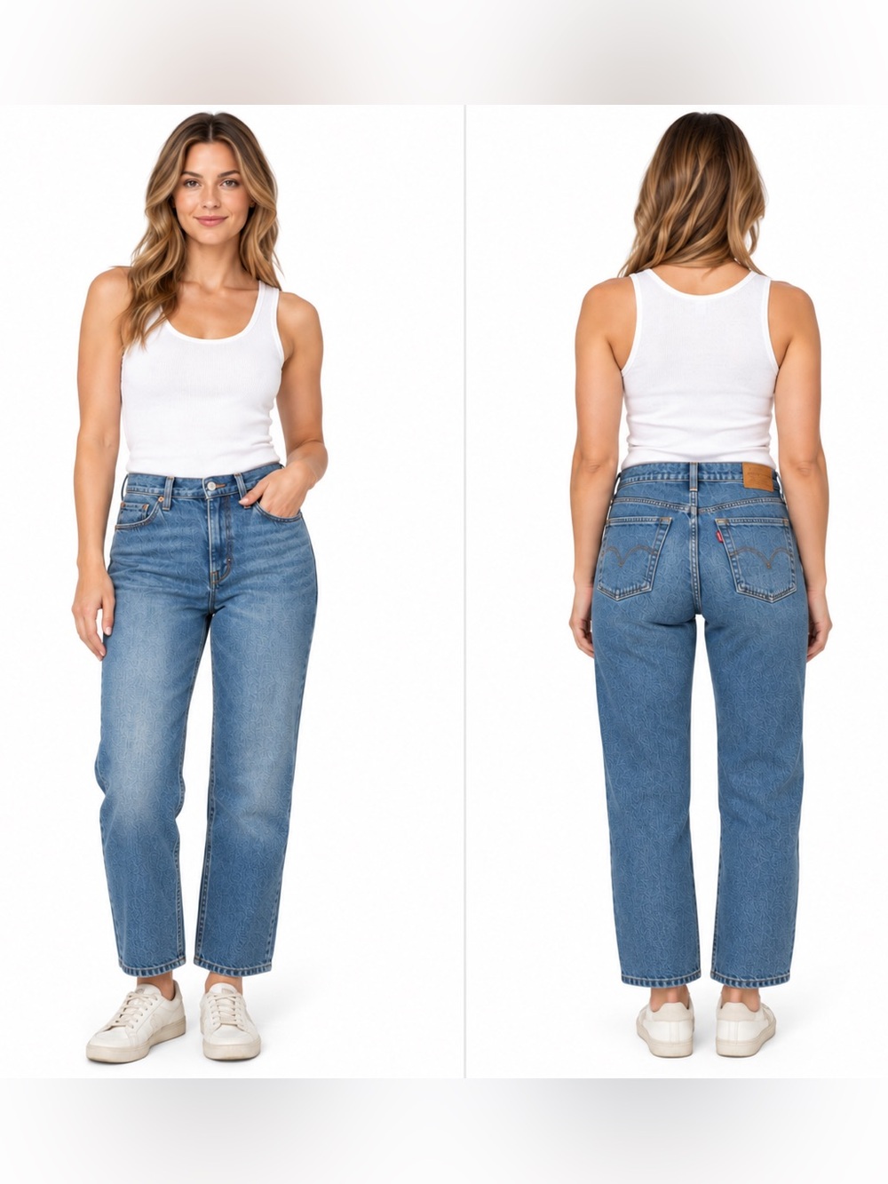 Levi's Straight Leg Jeans in Light Blue Denim